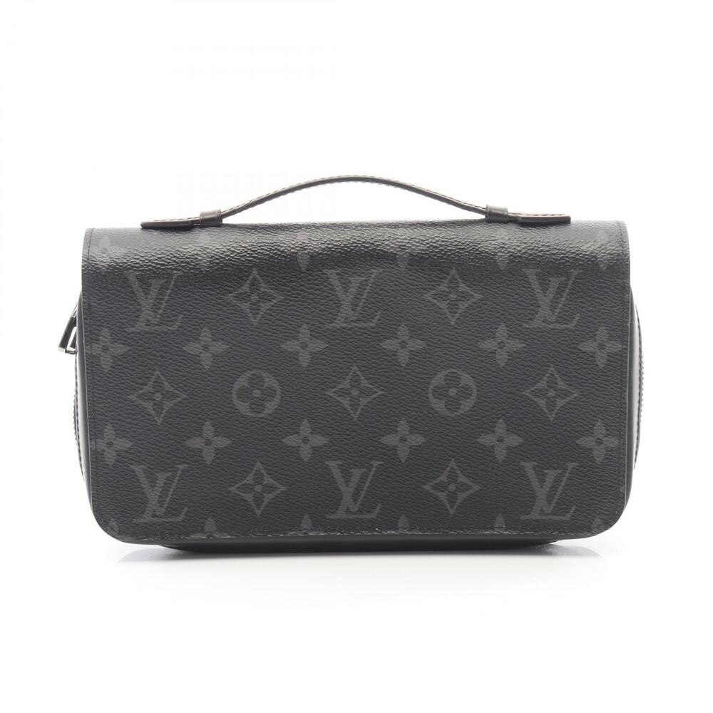 Louis Vuitton Zippy Wallet Round Long Wallet Canvas Monogram Eclipse Black